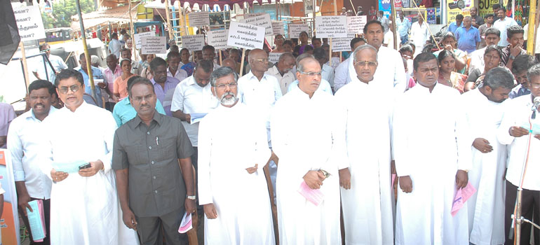 தலித் கிறிஸ்தவர்களை SC பட்டியலில் இணைக்க வலியுறுத்தி மாபெரும் ஆர்ப்பாட்டம்
